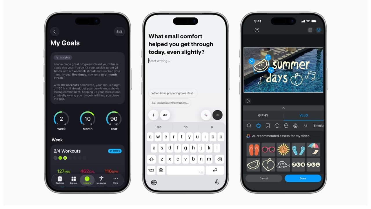From journals to gym routines: Apple’s foundation models put AI in everyday apps