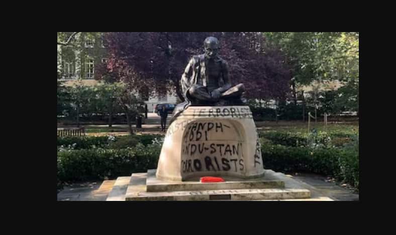 Indian high Commission condemns vandalism of Gandhi statue in London ahead of International day of nonviolence