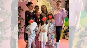 Sharing the pictures, Soha Ali Khan wrote, “It may be your child’s birthday, but it’s the mum’s (and grandma’s) that deserve the cake” (Image: @sakpataudi/Instagram)