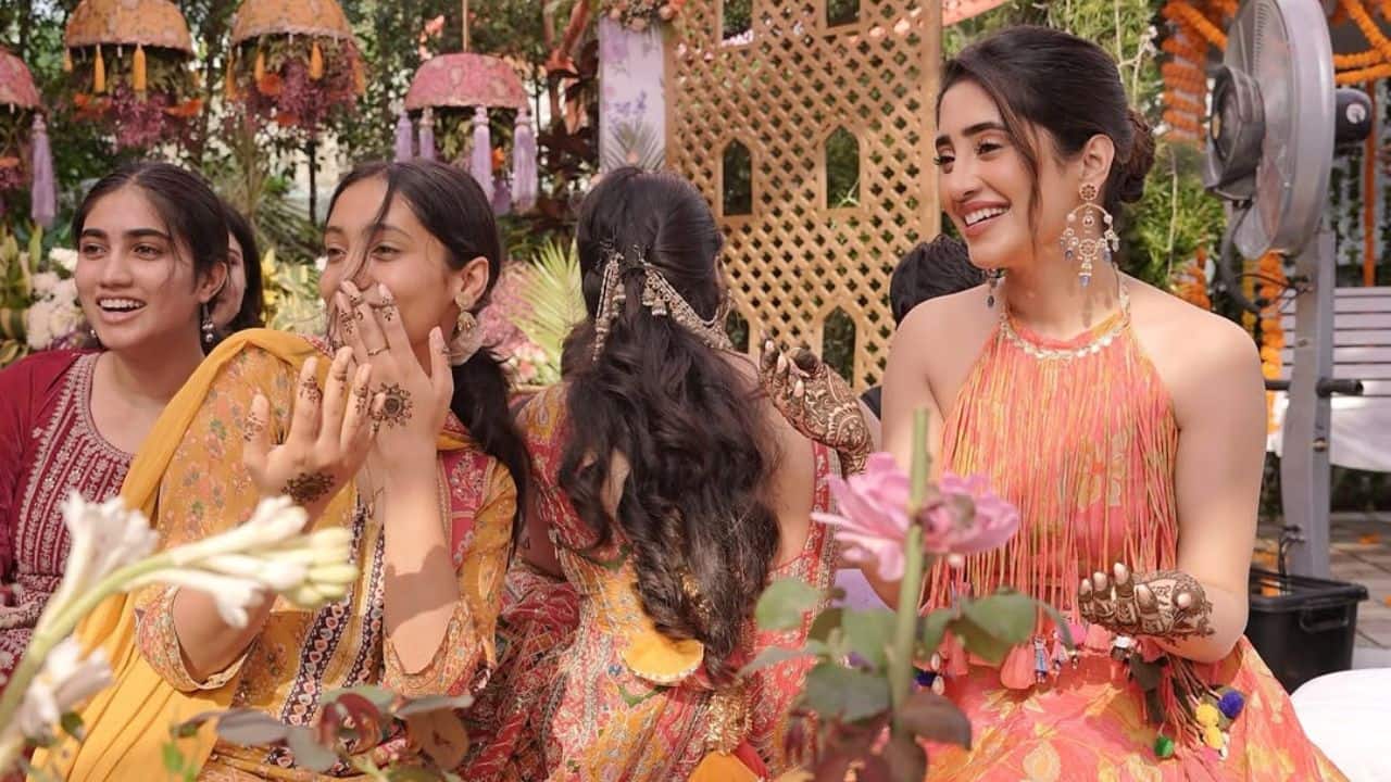 Candid Sisterhood The actress was seen celebrating and sharing laughter with her cousins from the pre-wedding function. Pairing her dress with elegant jewellery, the actress’s smile radiated pure joy and excitement on the special occasion. Candid Sisterhood The actress was seen celebrating and sharing laughter with her cousins from the pre-wedding function. Pairing her dress with elegant jewellery, the actress’s smile radiated pure joy and excitement on the special occasion.