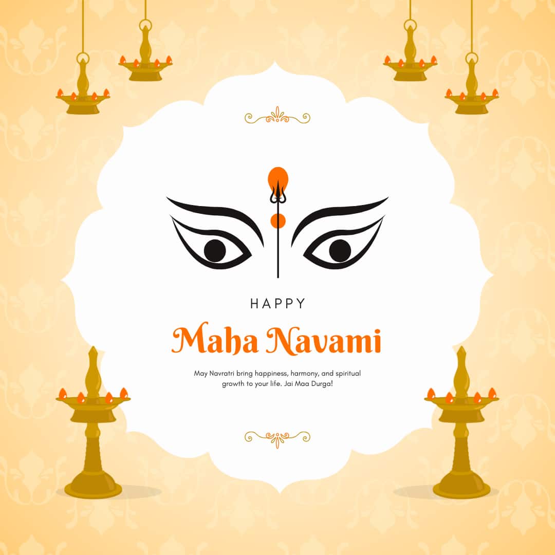 Happy Maha Navami 2025 Images and Picture (canva)