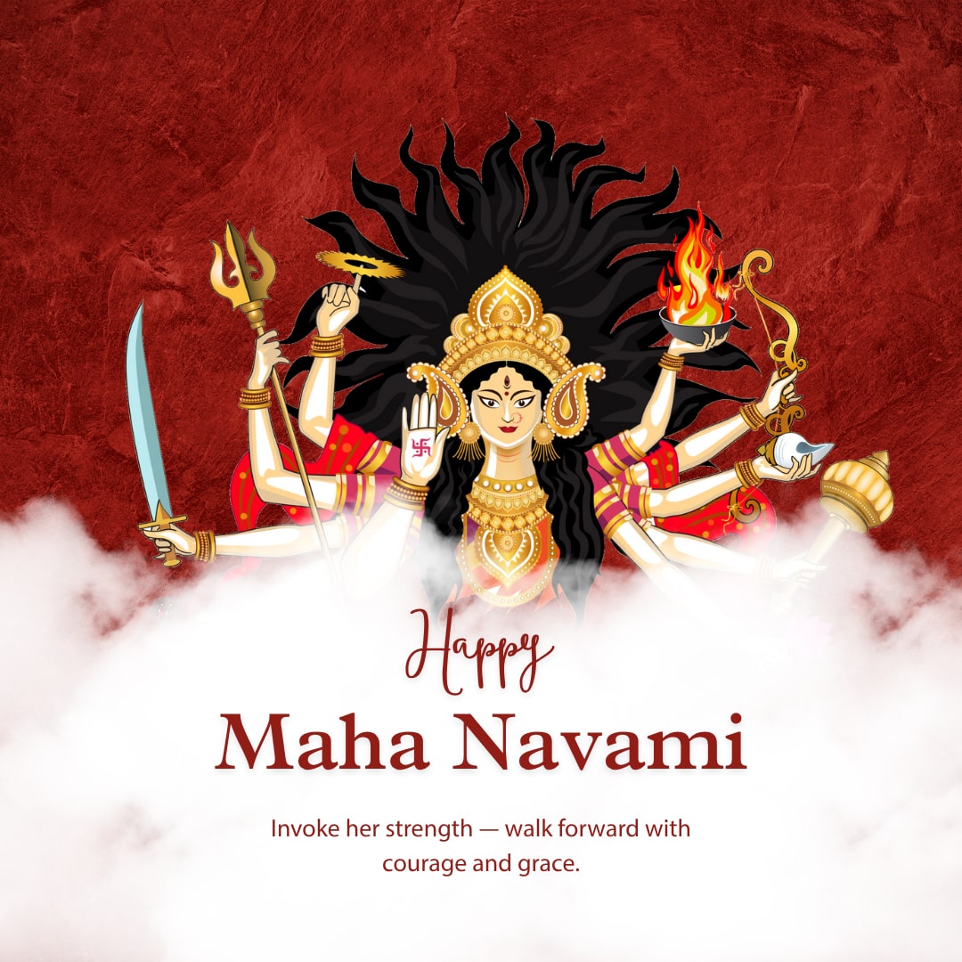 Happy Maha Navami 2025 Images and Picture (canva)