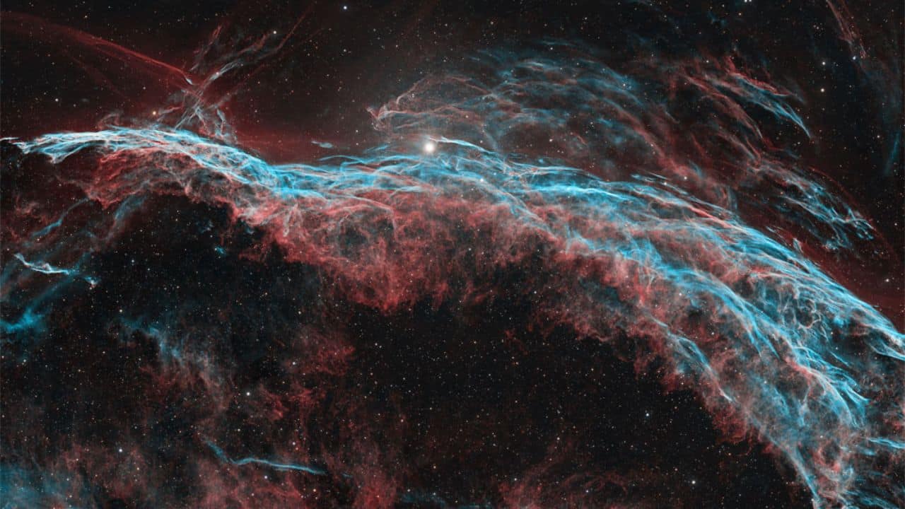 3. The witch’s broom nebula: The Witch’s Broom Nebula displays tangled, glowing filaments of gas and dust, resembling a mystical celestial broomstick. (Image: Brian Meyers/APOD)