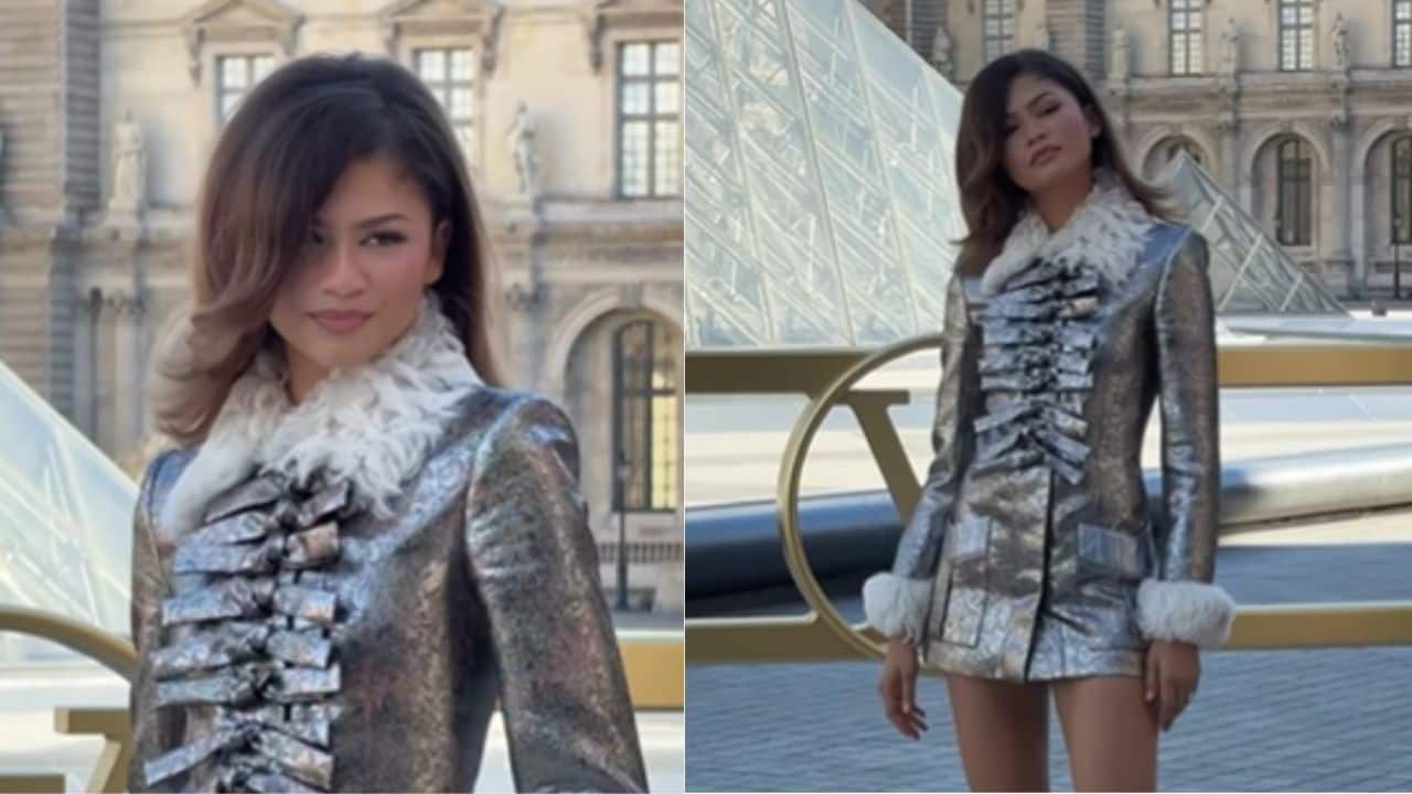 Zendaya stuns in silver at Paris Fashion Week, her luxurious engagement ring grabs attention