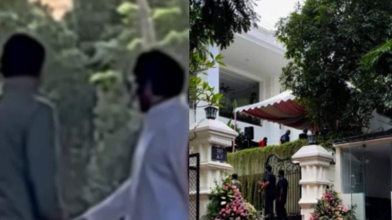 Chiranjeevi attends Varun Tej and Lavanya Tripathi’s baby boy’s cradle ceremony in Hyderabad, watch