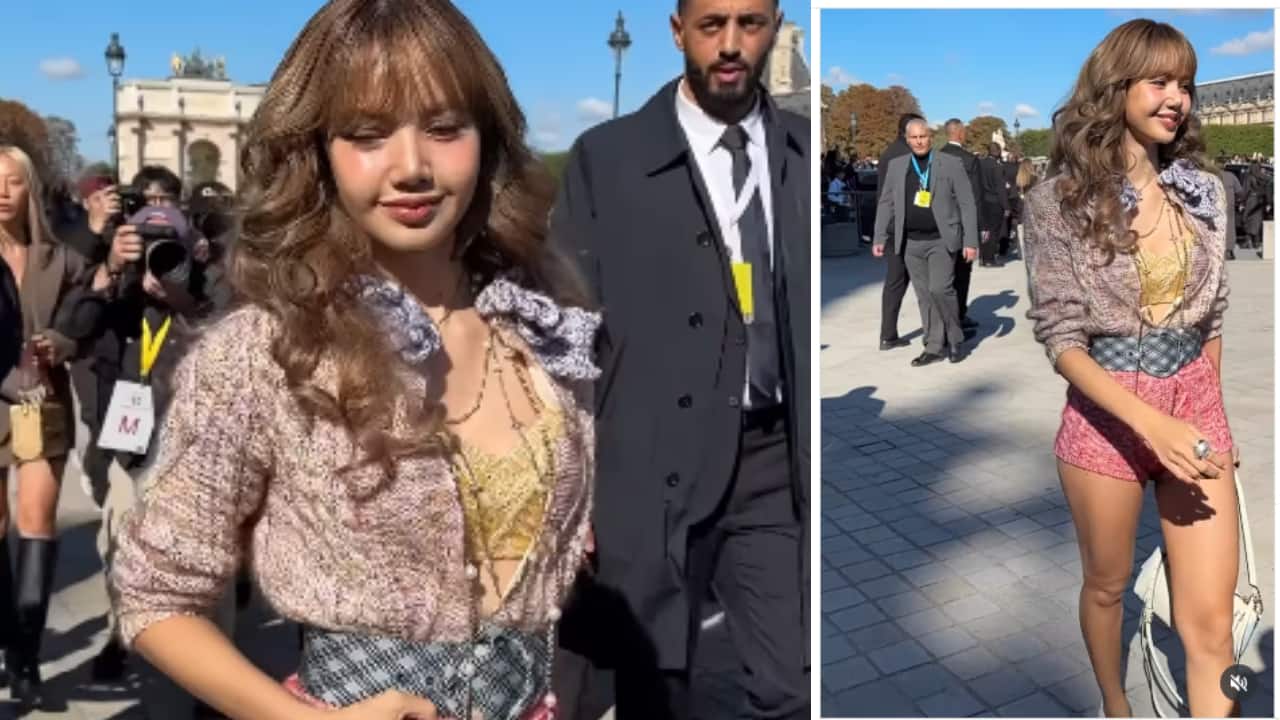 BLACKPINK’s Lisa shines in gold-pink outfit and handbag at Louis Vuitton’s spring 2026 Paris Fashion Week