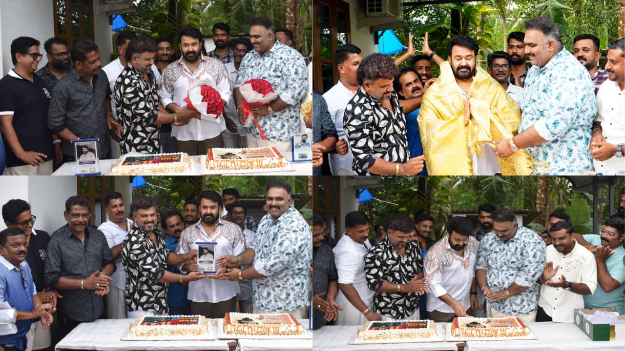 Mohanlal celebrates Dadasaheb Phalke Award on Drishyam 3 sets with fans’ cultural committee