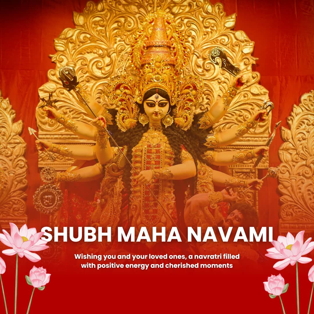 Happy Maha Navami 2025 Images and Pictures (canva)