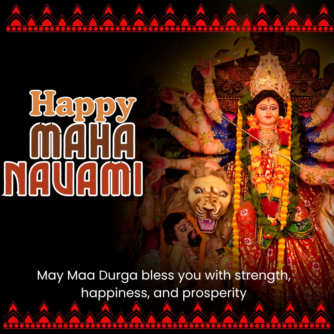 Happy Maha Navami 2025 Images and Pictures (canva)