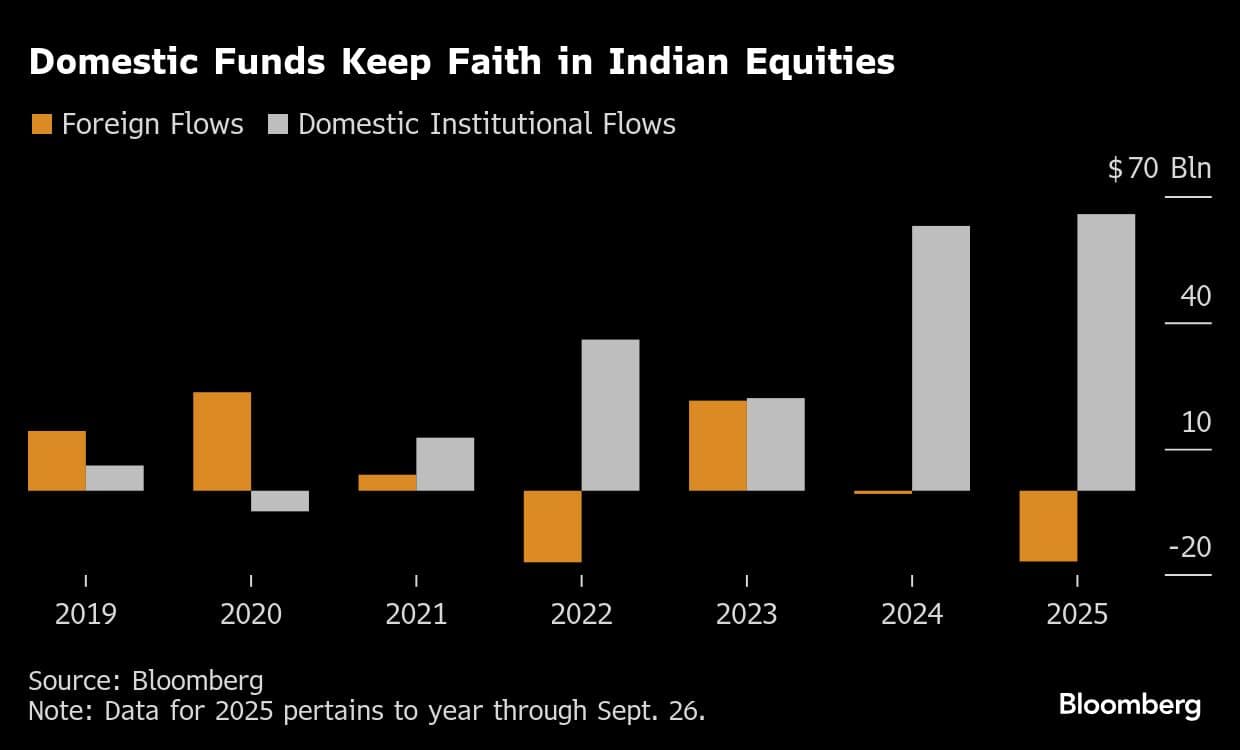 Domestic Funds Keep Faith in Indian Equities