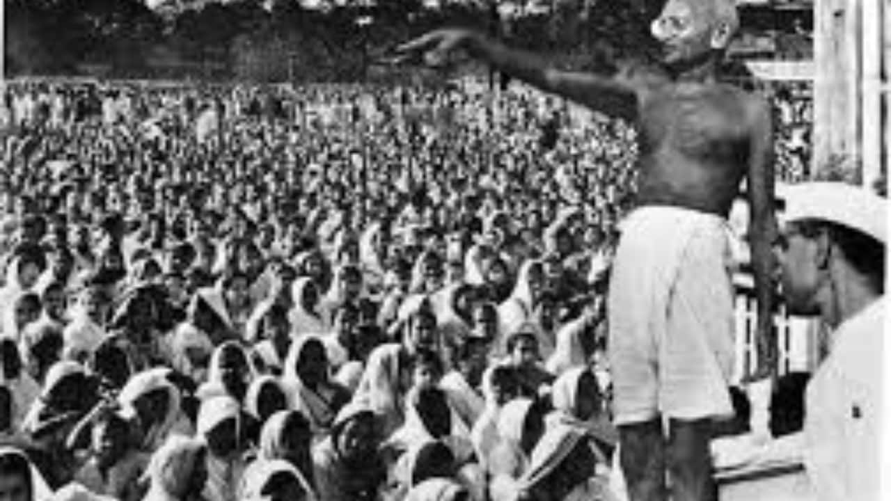 Non-Cooperation Movement (1920–1922) Gandhi’s first nationwide mass movement urged Indians to boycott British schools, courts, elections, goods, and titles. People embraced khadi, swadeshi, and self-reliance. Though later suspended after the Chauri Chaura incident, it transformed India’s freedom struggle into a people’s movement.