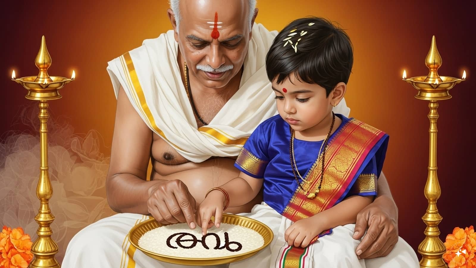 Vidyarambham 2025 Date: Check Auspicious Time, Significance & Ezhuthiniruthu Rituals Explained
