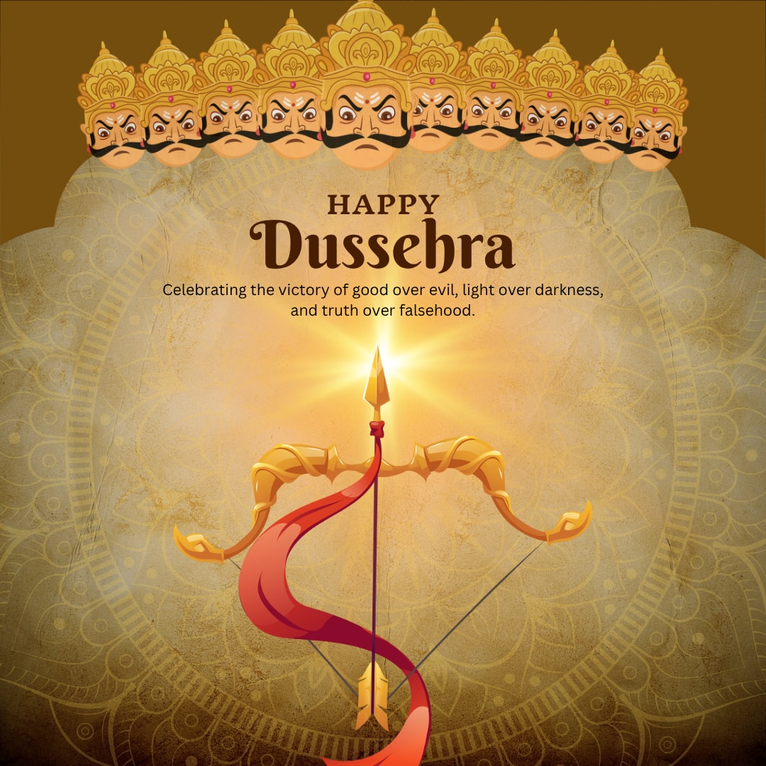 Happy Dussehra 2025 Images and Pictures (canva)