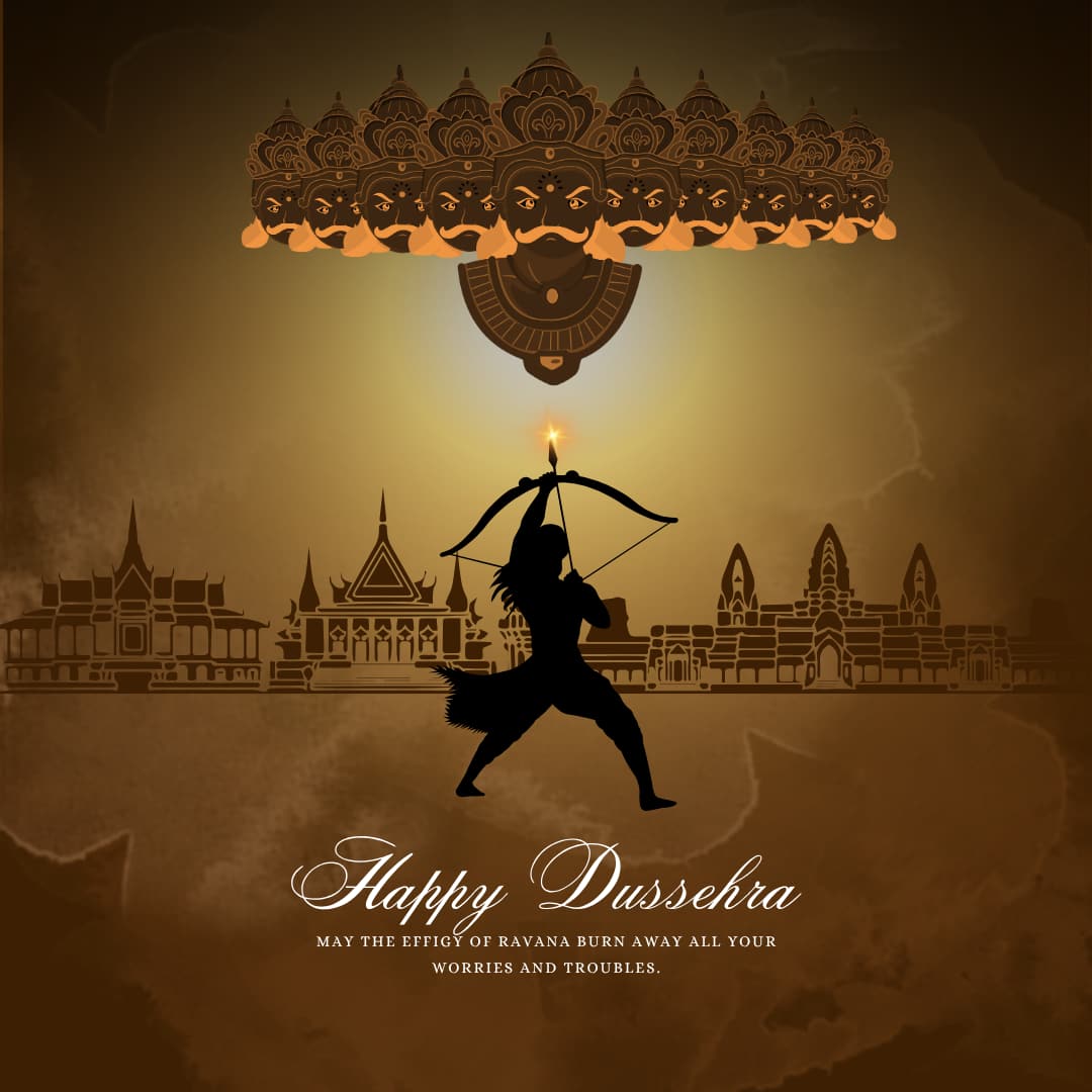 Happy Dussehra 2025 Images and Pictures (canva)