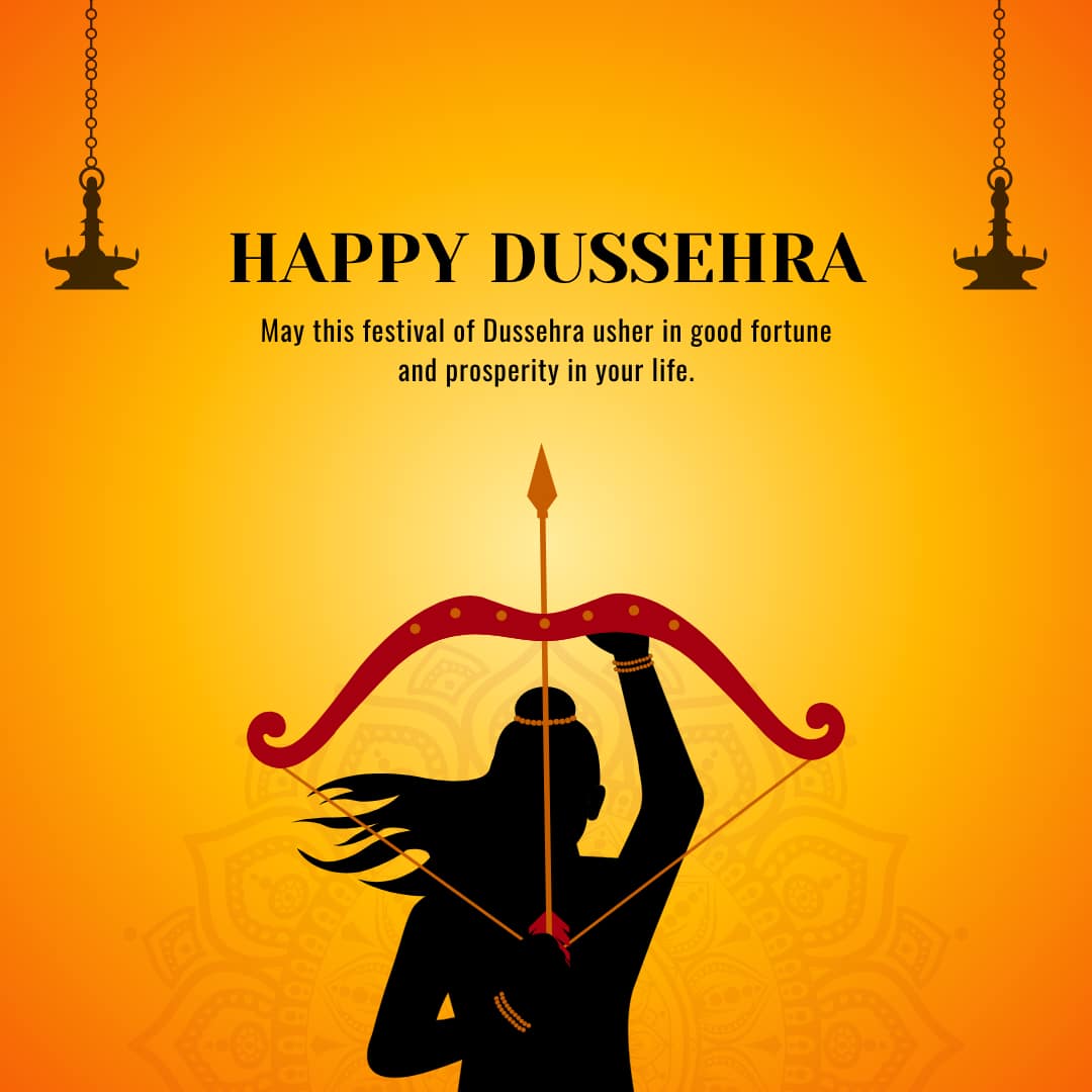 Happy Dussehra 2025 Images and Pictures (canva)