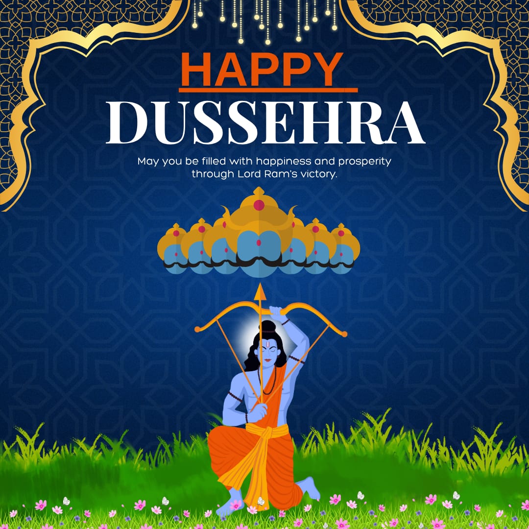 Happy Dussehra 2025 Images and Pictures (canva)
