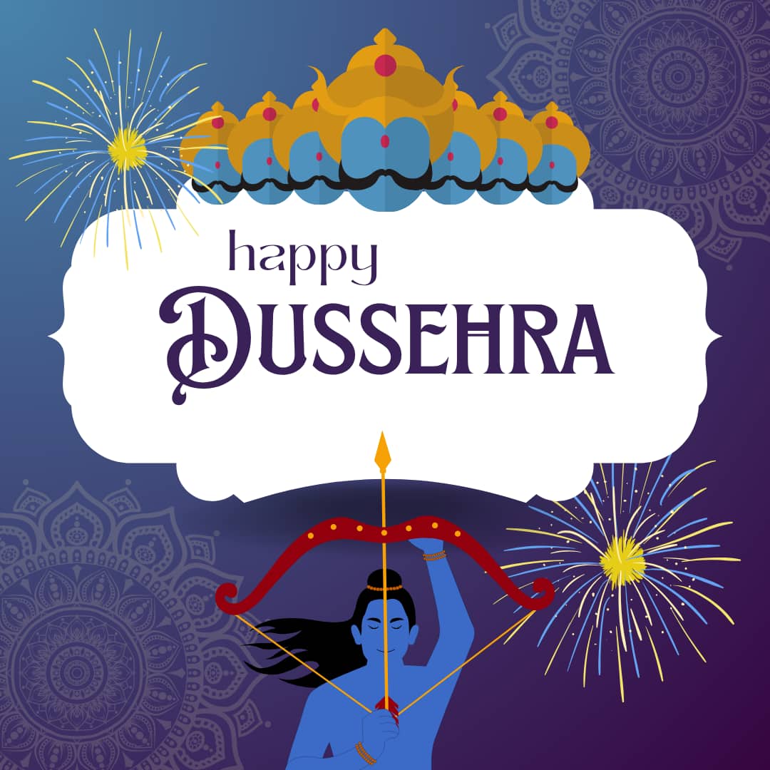 Happy Dussehra 2025 Images and Pictures (canva)