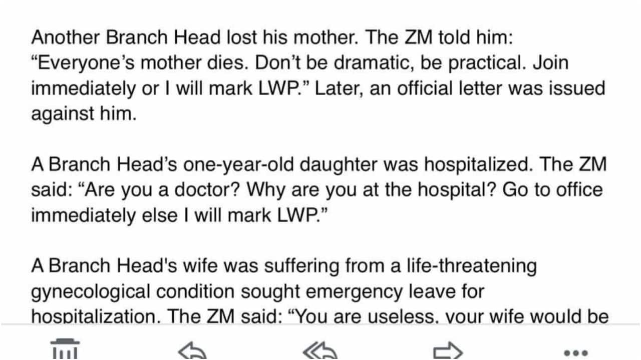 'Everyone’s mother dies': Chennai bank official accused of insensitivity in viral email, outrage follows