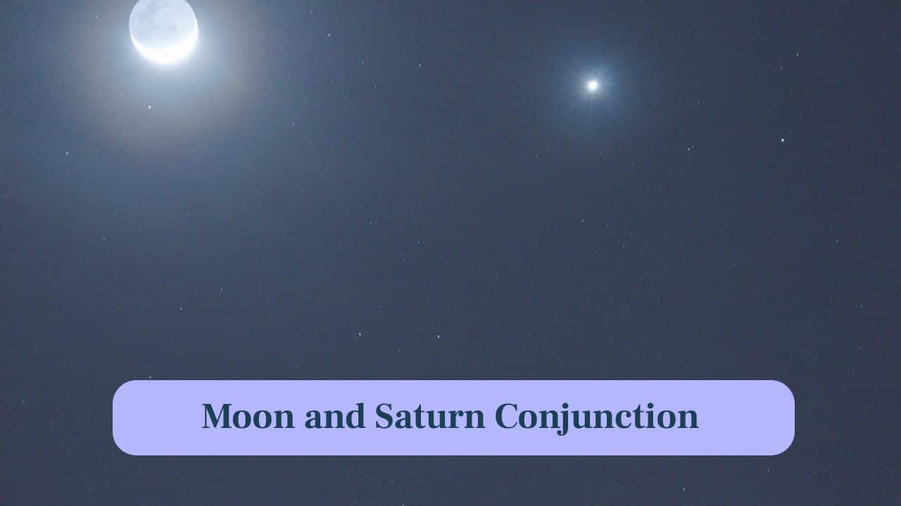 7. Moon and Saturn Conjunction: On October 5, the Moon and Saturn appear closely aligned in the sky, creating a stunning celestial sight. (Image: Canva)