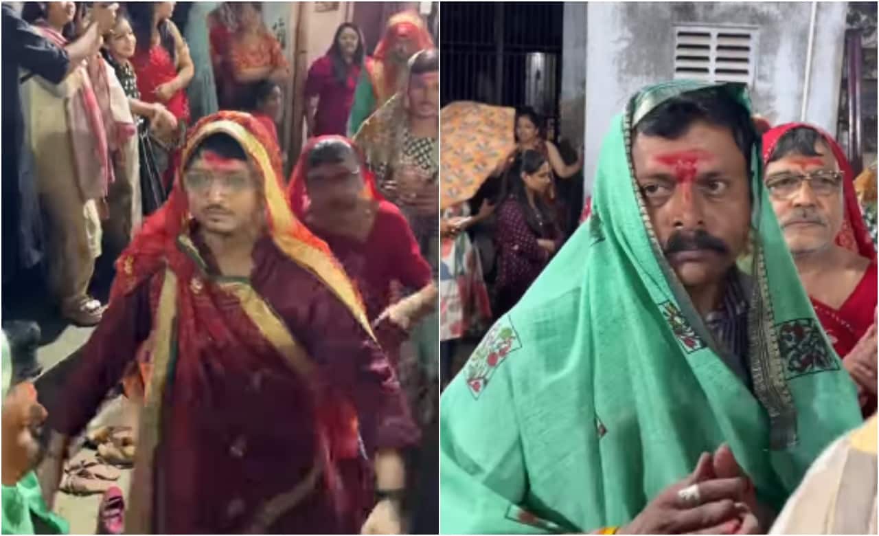 Men in sarees perform 200-year-old garba ritual in Ahmedabad to lift curse. Watch