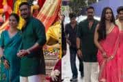 Ajay Devgn, Kajol pose with daughter Nysa at Durga Puja Pandal, watch viral video