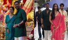 Ajay Devgn, Kajol pose with daughter Nysa at Durga Puja Pandal, watch viral video