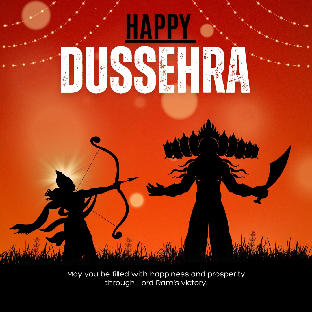 Happy Dussehra 2025 Images and Pictures (canva)