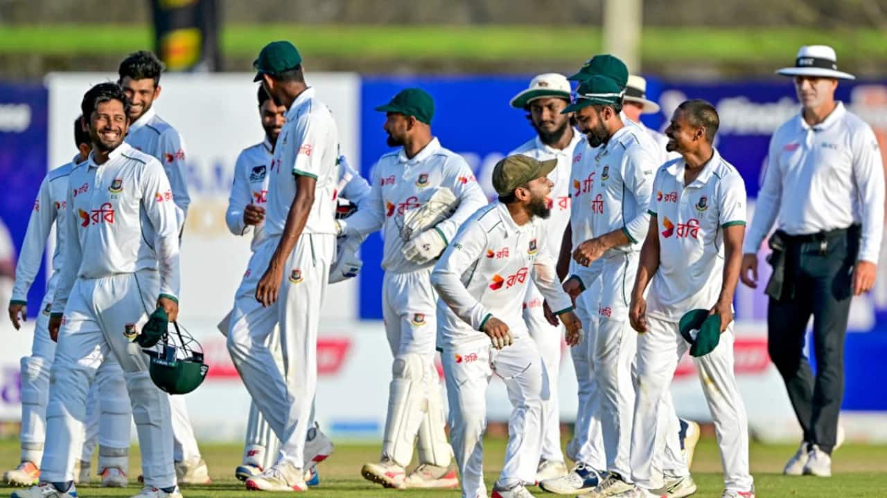 Bangladesh Bangla tigers are at No. 5 in the list, with one loss and one draw in two matches; they are still searching for a win. (Photo- AFP)
