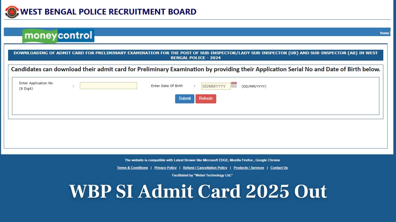 WBP SI Admit Card 2025 Out at prb.wb.gov.in; direct link to download here