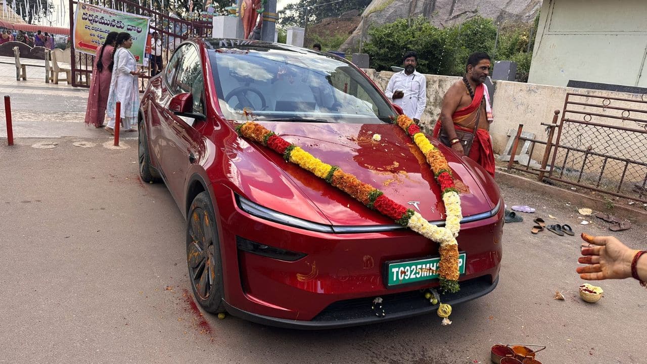 'Vahan puja' India's true 5-star safety standard? Hyderabad Tesla owner tags Elon Musk in viral post