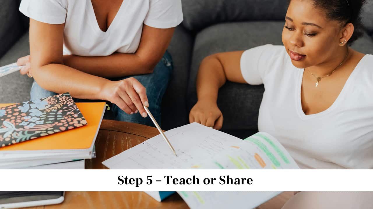 Step 5 – Teach or Share Step 5 – Teach or Share