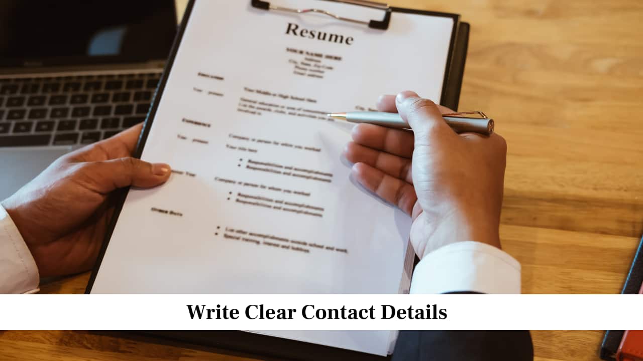 Write Clear Contact Details