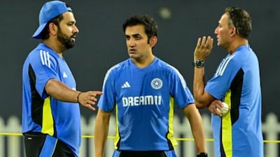 File photo of Rohit Sharma, Gautam Gambhir and Ajit Agarkar (AFP Photo)