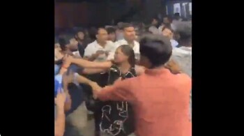 The disturbing video of the incident, which has gone viral on social media, has sparked outrage among residents in the high-rise apartments.