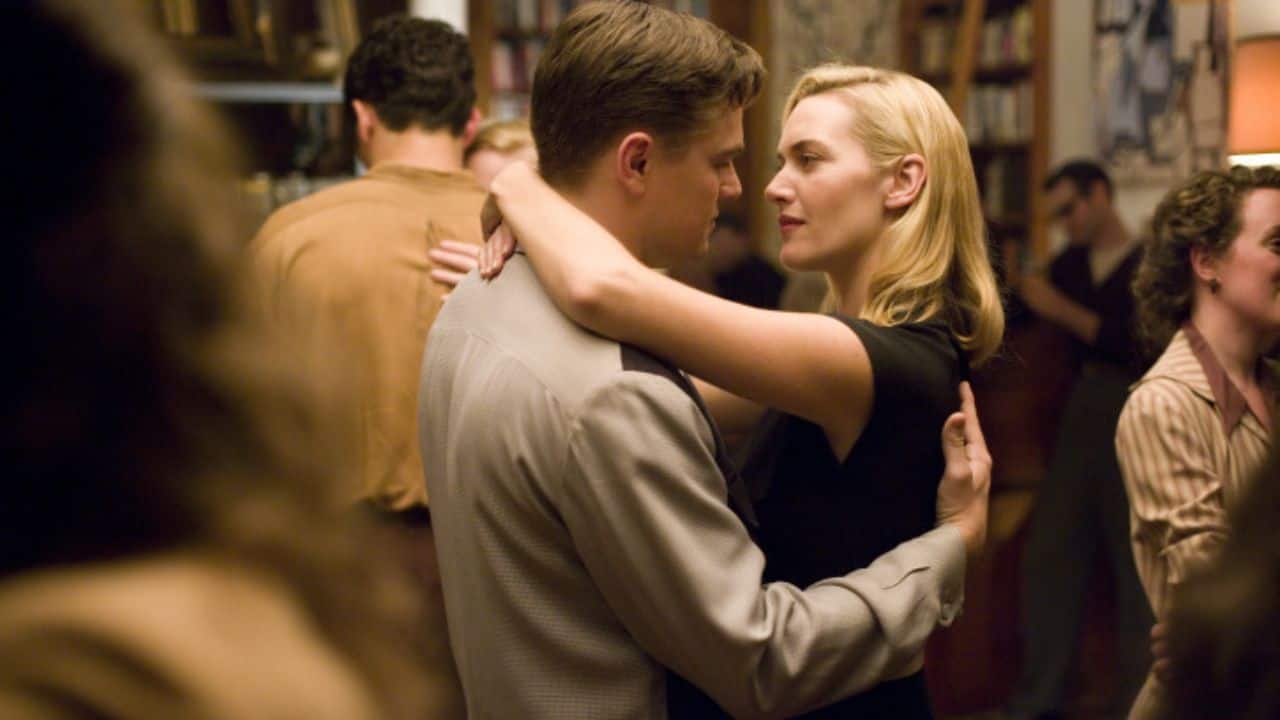 Revolutionary Road Kate Winslet plays the role of April Wheeler, a woman trapped in a loveless marriage. She again collaborated with Leonardo DiCaprio in the 2008 adaptation of Richard Yates' 1961 novel Revolutionary Road. The film follows a young couple living in a Connecticut suburb during the mid-1950s who struggle to come to terms with their personal problems while trying to raise their two children.