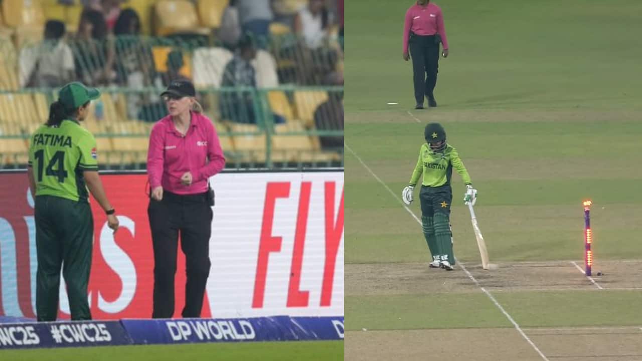 IND W vs PAK W controversial run-out explained: Pakistan batter given out despite grounding bat; check what rules say