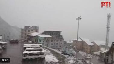 The weather office has issued an orange warning of heavy to very heavy rains accompanied with thunderstorm, lightning and gusty winds (40-50kmph) in four districts of Chamba, Kangra, Kullu and Mandi on Monday and yellow warning of thunderstorm and gusty winds in isolated areas of the state on Tuesday. (Image credit: Twitter)