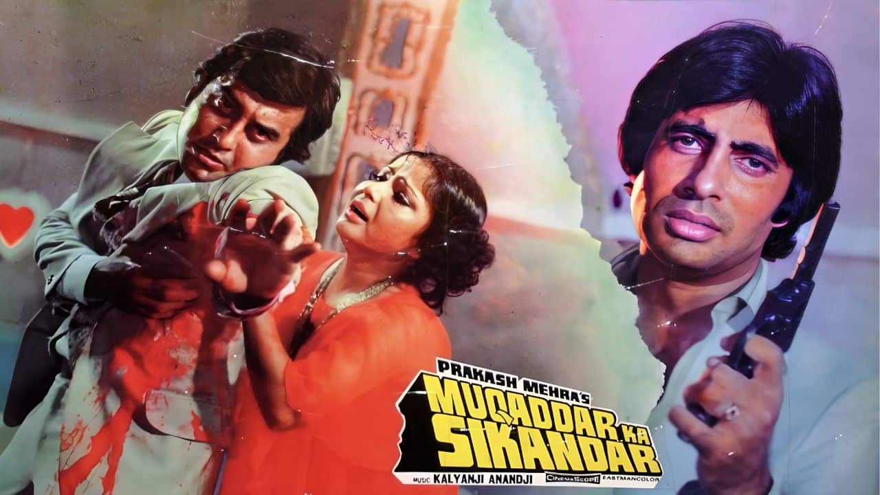 Muqaddar Ka Sikandar  The main character's difficult life became the focus of this thrilling crime drama. Vinod Khanna's played the role of an advocate named Vishal Anand, who a complex and lovable character whose close bond with the main character acts as one of the film's emotional pillars, which further marked his place as a top actor in the industry.