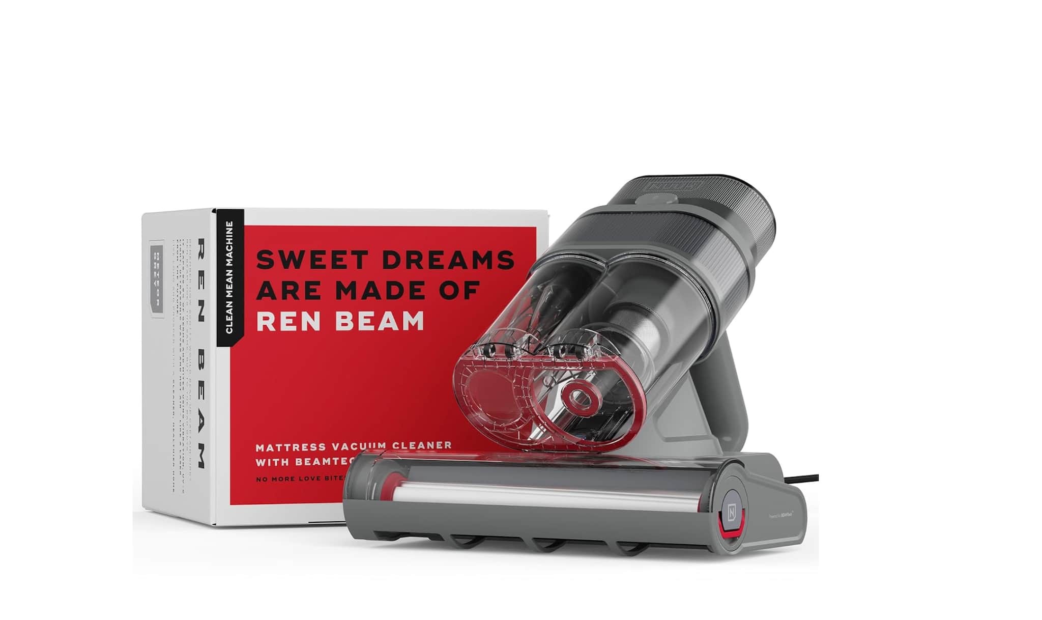 NUUK REN Beam Mattress Vacuum Cleaner The NUUK REN Beam Mattress Vacuum Cleaner is designed for deep cleaning mattresses, removing dust mites and allergens. It combines vibration, UV-C light, ultrasonic waves, and hot air treatment with a seven-stage HEPA filtration system. The device has a 4.4-star rating and costs ₹7,498, offering a 32 percent discount from ₹10,999.