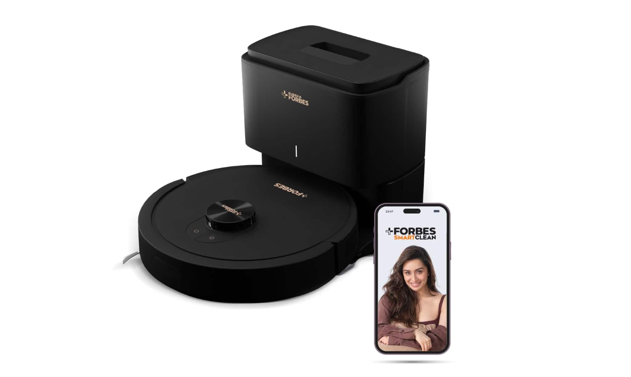 Eureka Forbes SmartClean Auto Bin Turbo The Eureka Forbes SmartClean Auto Bin Turbo offers 7000Pa HyperSuction and LiDAR 3.0 mapping for precise cleaning. It supports wet mopping and promises up to three hours of operation. The robotic cleaner is rated 3.8 stars and listed at ₹22,999, offering a 29 percent discount from its original price of ₹32,500. It also includes a 40-day hands-free auto-dust bin feature.