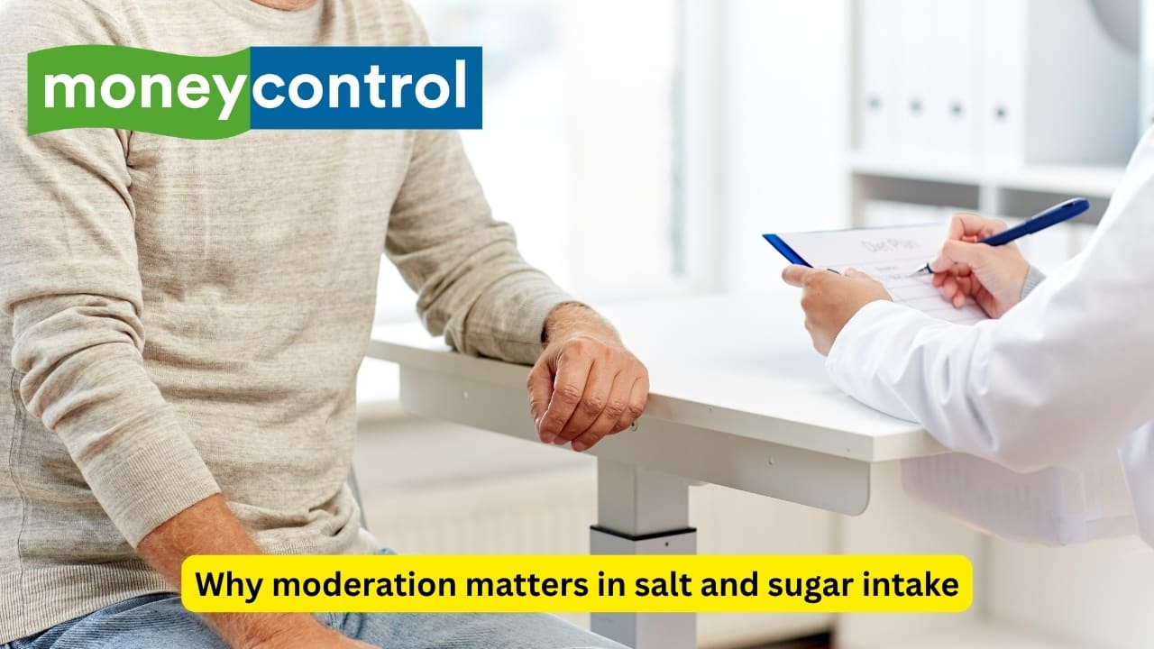 Why moderation matters in salt and sugar intake As Dr Meher Kumar, a dietician and owner of NutriLife Wellness Clinic, Noida told Moneycontrol, “While reducing excessive salt and sugar is necessary, too much restriction can be harmful. The body requires small amounts to be energized, hydrated and properly move the nerves and muscles. Awareness and moderation is much healthier than total elimination.” (Image: Canva)