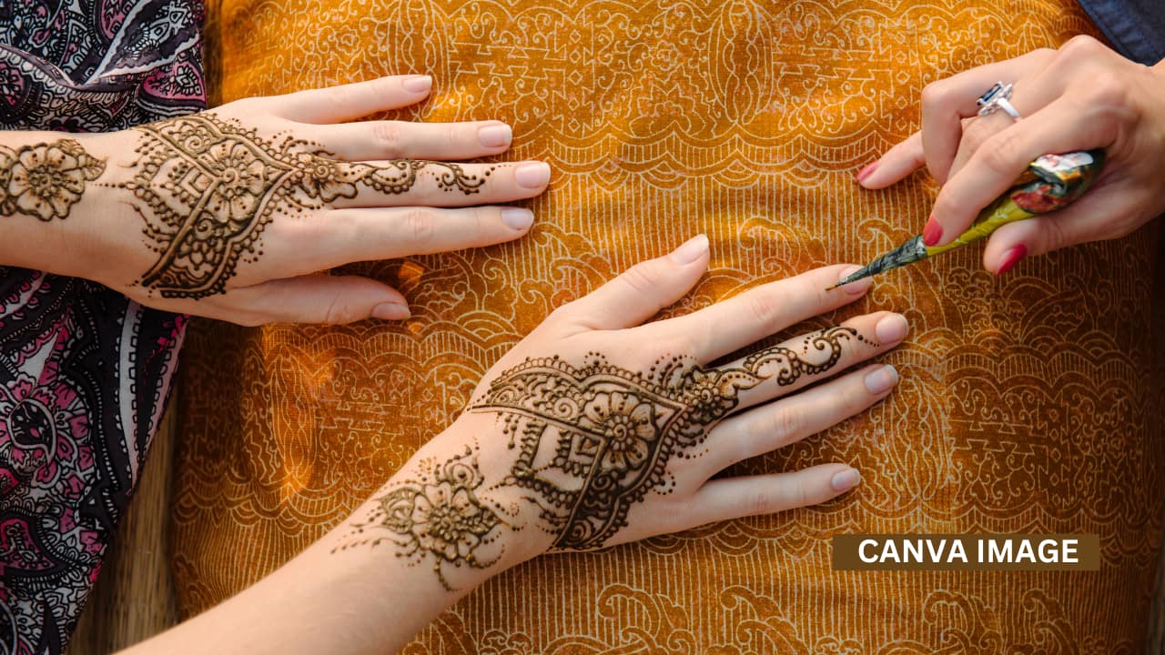 Women create intricate mehndi patterns as a mark of tradition, beauty, and devotion before beginning the fast. Women create intricate mehndi patterns as a mark of tradition, beauty, and devotion before beginning the fast.