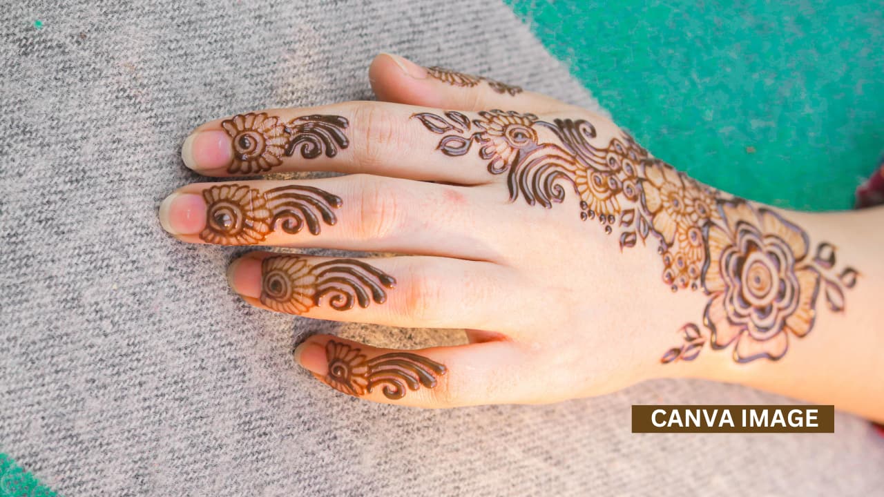 Deep mehndi color is said to reflect the depth of love between husband and wife, making it an auspicious part of Karwa Chauth. Deep mehndi color is said to reflect the depth of love between husband and wife, making it an auspicious part of Karwa Chauth.
