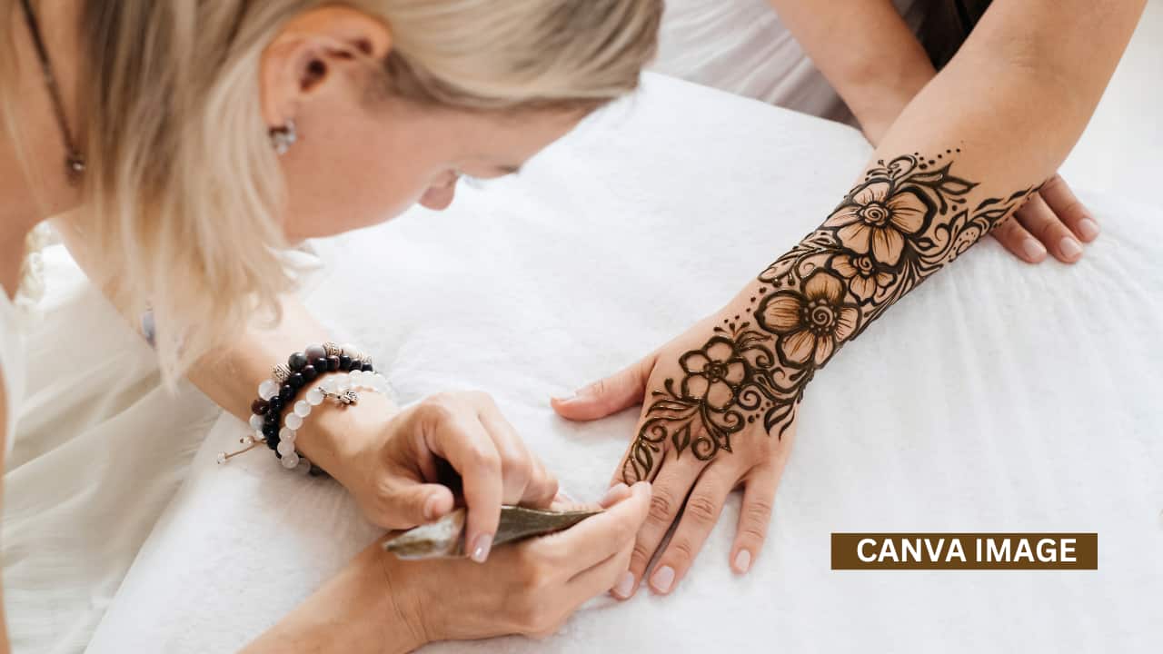 Mehndi is a symbol of beauty and blessings on Karwa Chauth, believed to bring prosperity and strengthen the marital bond. Mehndi is a symbol of beauty and blessings on Karwa Chauth, believed to bring prosperity and strengthen the marital bond.