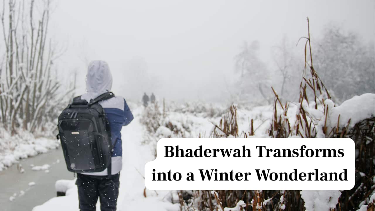 J&amp;K's Bhaderwah turns into a winter wonderland, tourists flock to Guldanda meadow for season’s first snowfall