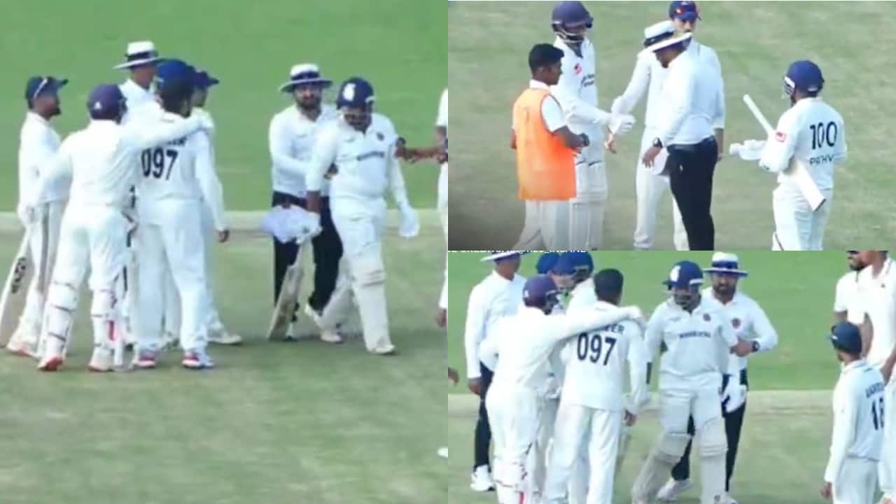 Prithvi Shaw gets into verbal spat with former Mumbai teammates, gets shielded by umpire - WATCH