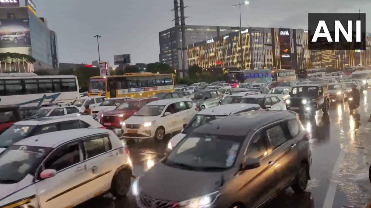 Gurugram after 20 mins of rain: IFFCO Chowk, Cyber City prove 'traffic and rain are best friends'