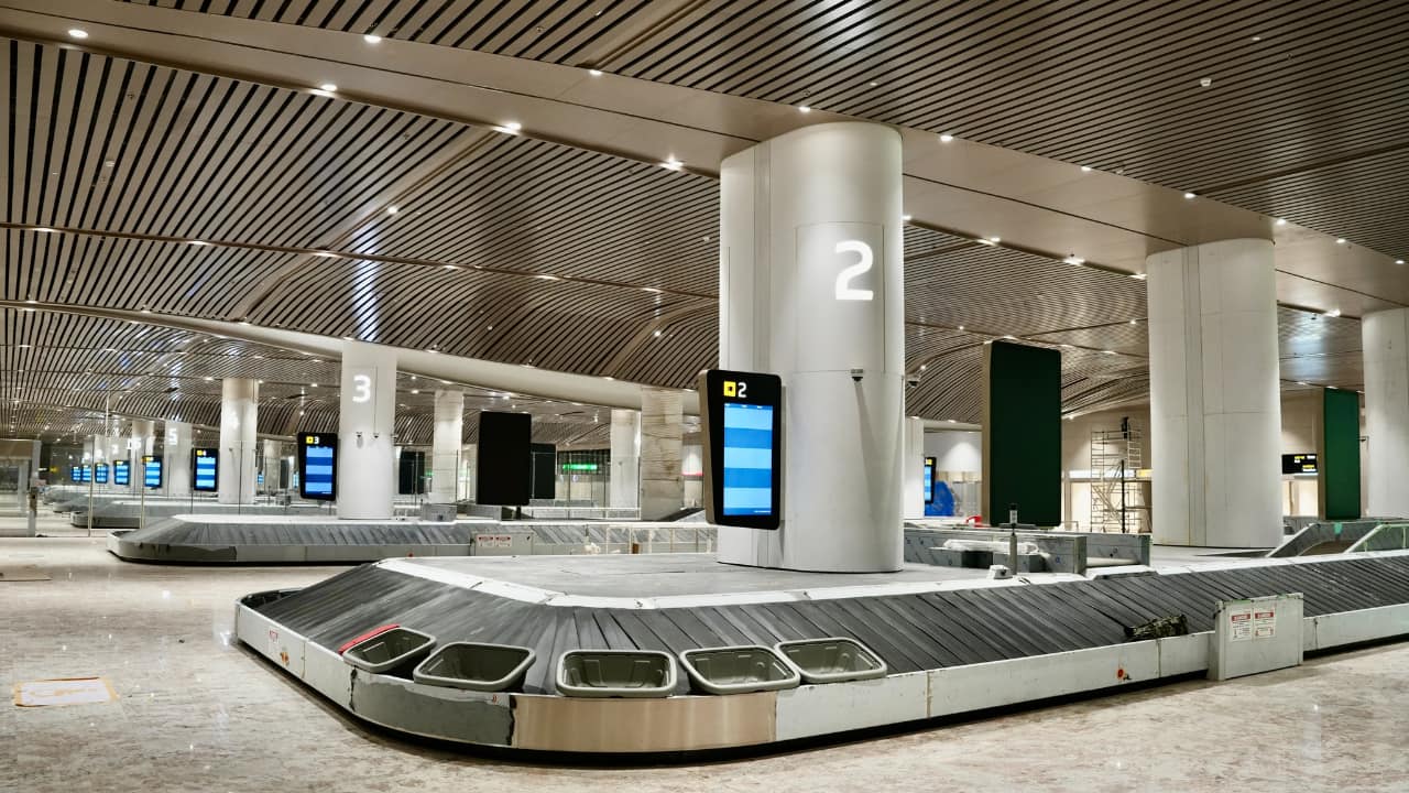 The photos reveals the airport’s striking lotus-inspired architecture, spacious terminals, and advanced infrastructure, designed to deliver a seamless travel experience and reflect India’s growing prominence in global aviation. (Image credit: X)