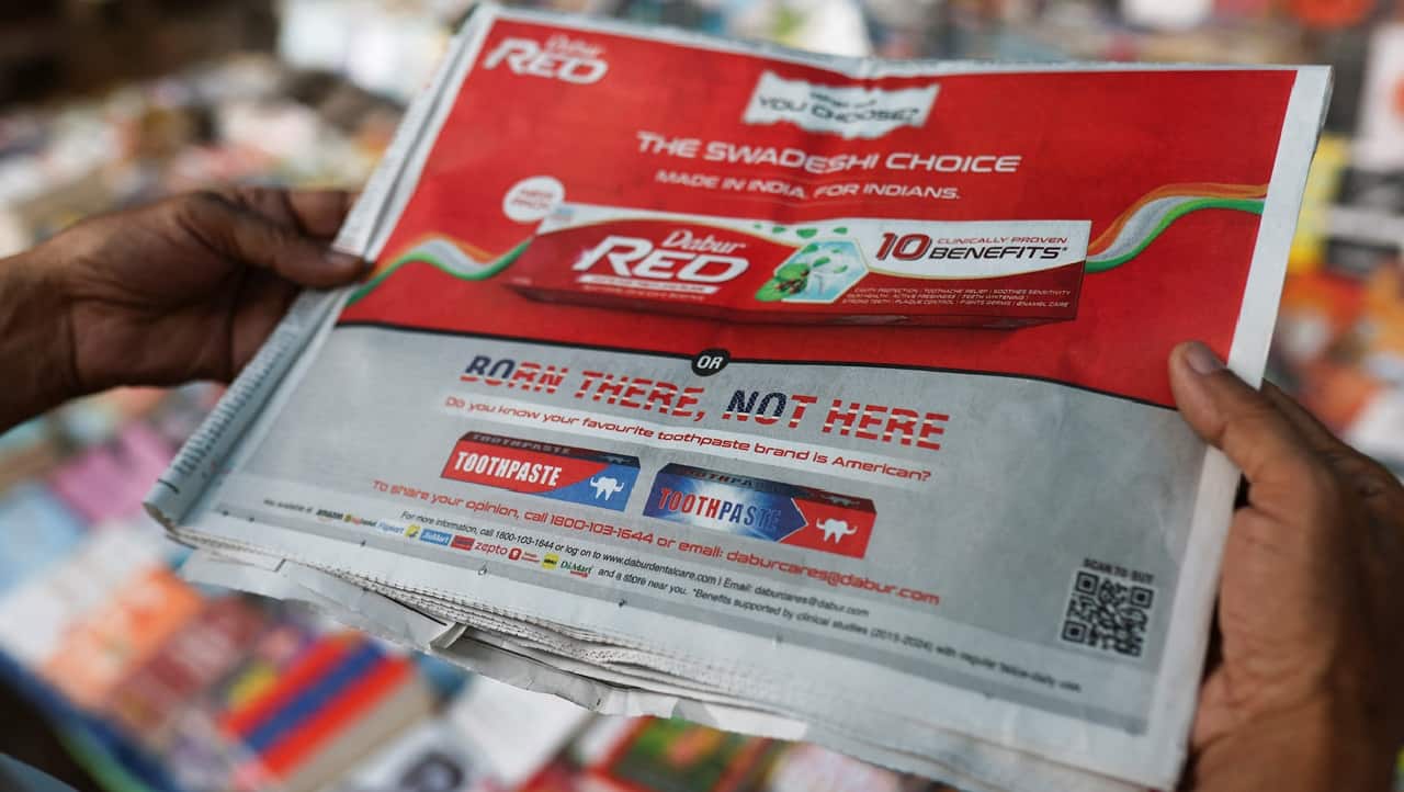 Dabur shares fall for 3rd day, Nomura says firm's underperformance against peers continues Dabur shares fall for 3rd day, Nomura says firm's underperformance against peers continues