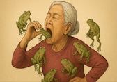 82-year-old woman swallows 8 live frogs to ease back pain, develops infection, hospitalised